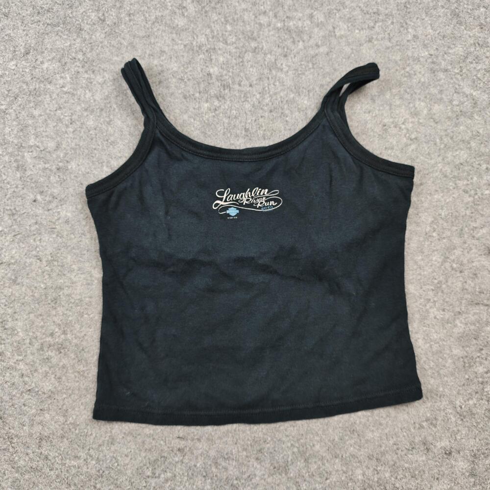 Vintage Harley-Davidson Tank Womens Small Black Camisole Laughlin River Run 2001